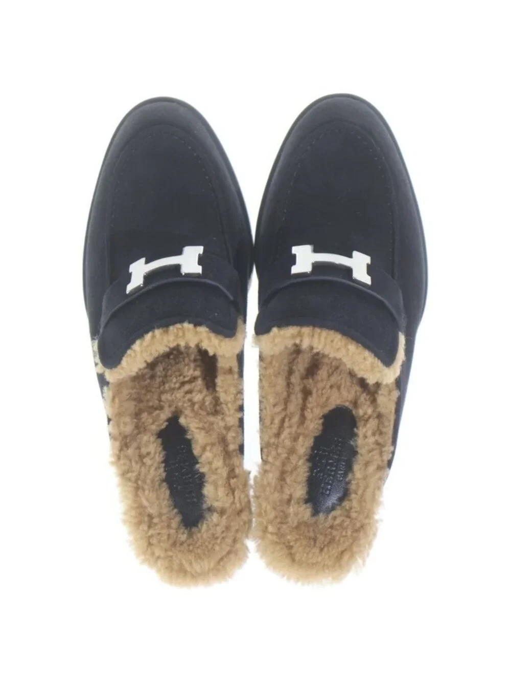 Hermes Flor 60 Constance Loafers Black Fleece